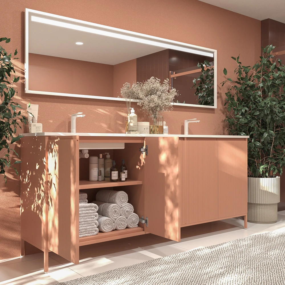 VAROBATH mueble de bano BLANCA con patas rojo beige ral 3012 1.webp