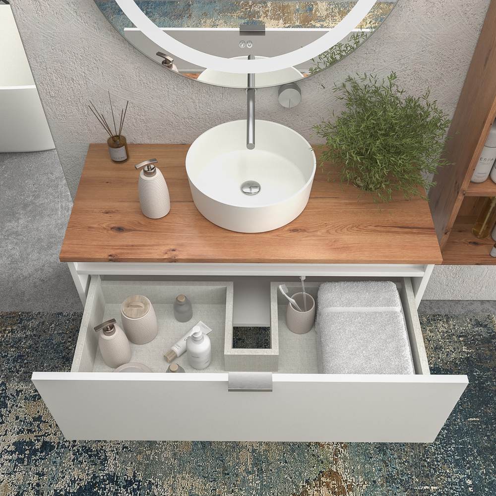 VAROBATH mueble de bano SKIN suspendido 1 cajon blanco con lavabo sobreencimera4.jpg