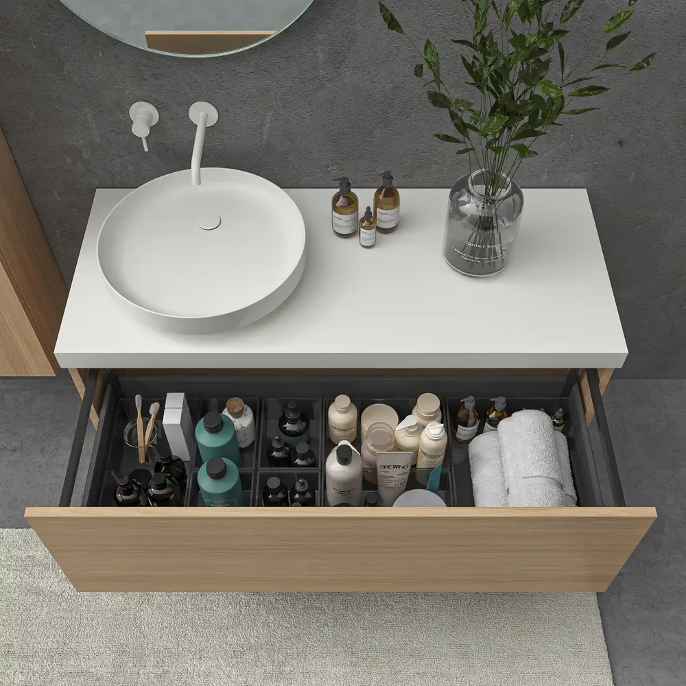 VAROBATH mueble de bano TESIS 1 cajon nogal bohemia 4.webp