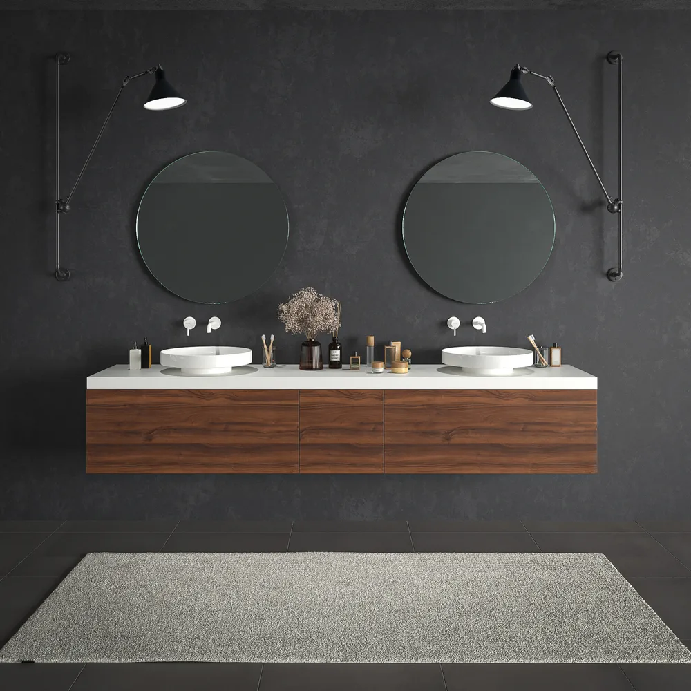 VAROBATH mueble de bano TESIS suspendido 3 cajones nogal valentina 3.webp