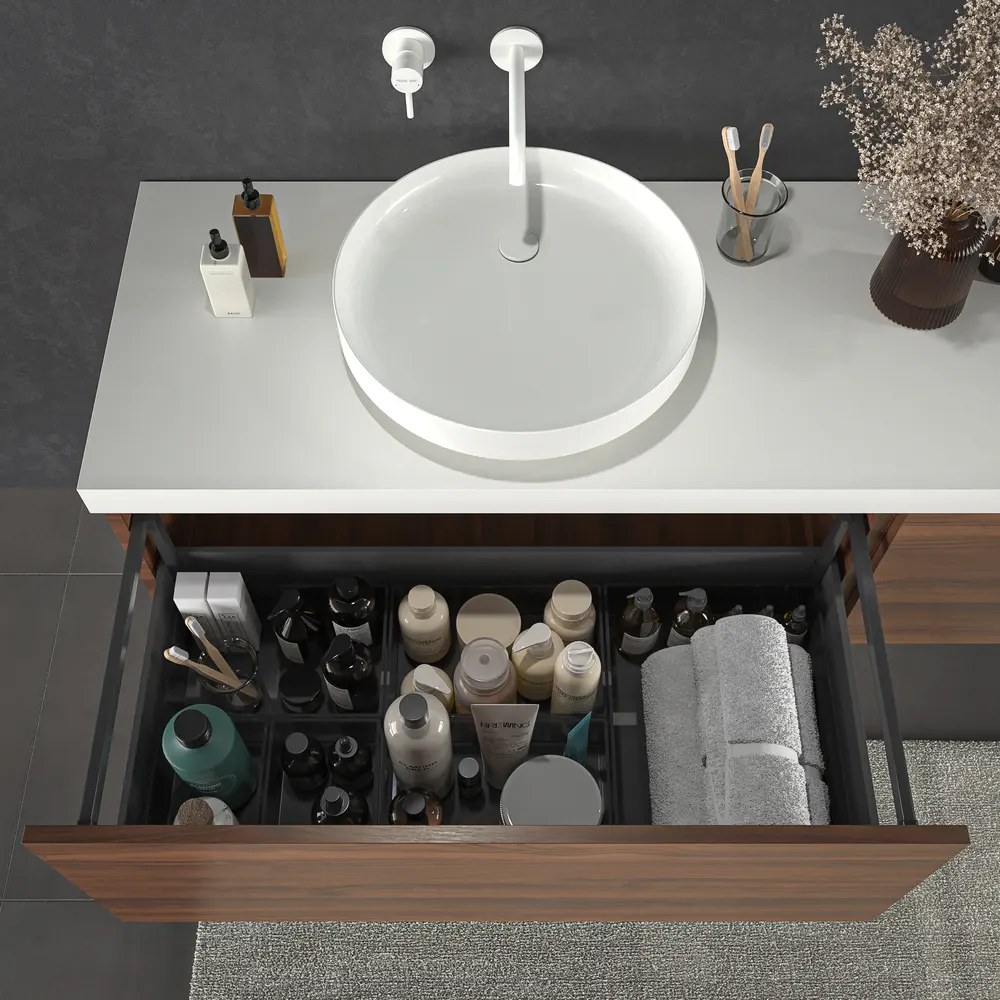VAROBATH mueble de bano TESIS suspendido 3 cajones nogal valentina.webp