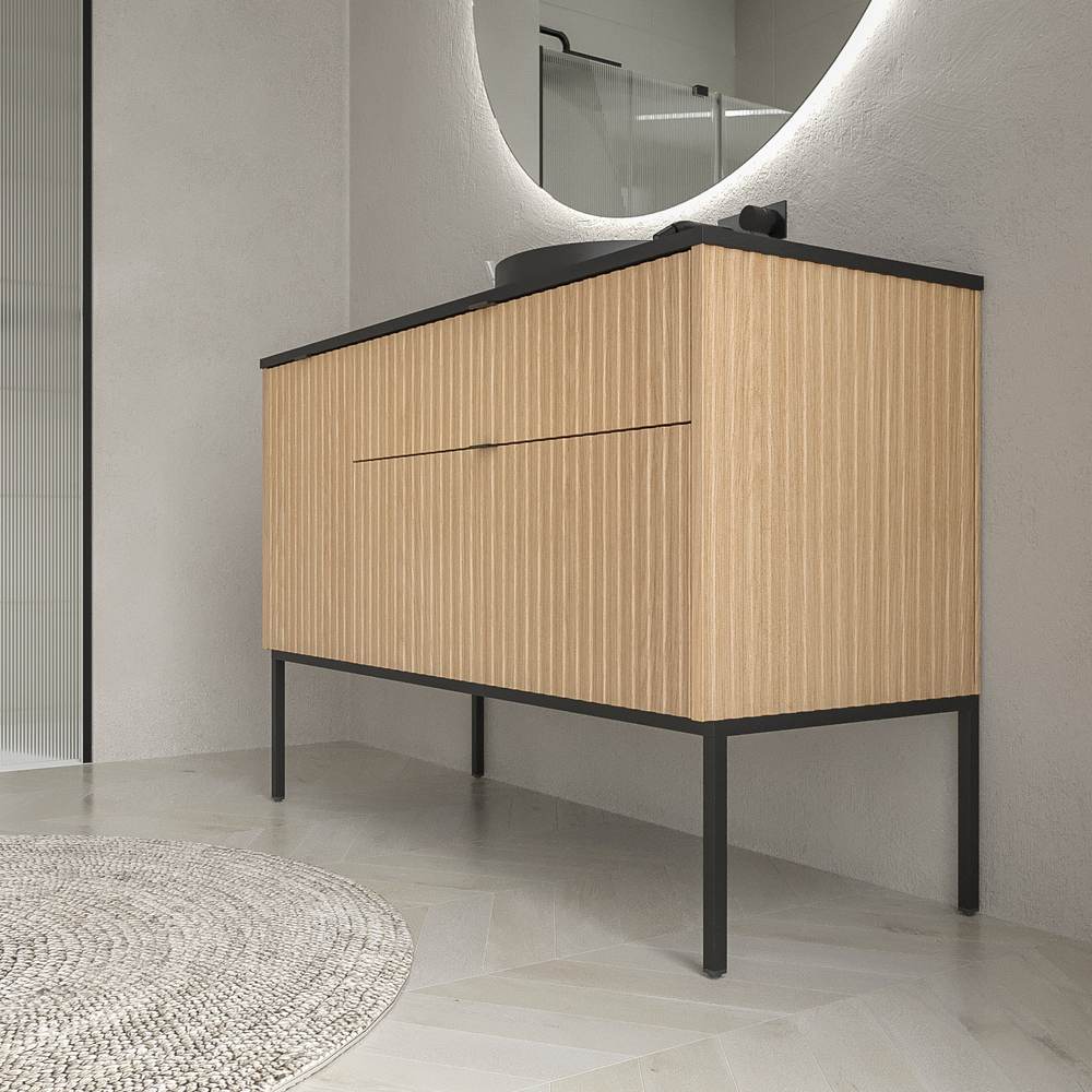 VAROBATH mueble de bano con patas FLEX Roble claro Grafito 3.jpg