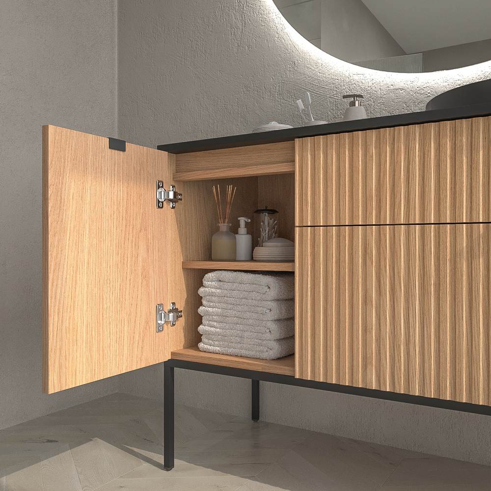 VAROBATH mueble de bano con patas FLEX Roble claro Grafito 4.jpg