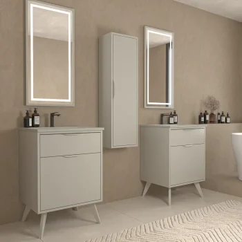 VAROBATH mueble de bano con patas KLUM 2 cajones acabado gris seda 7044 1.webp