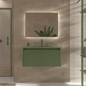 VAROBATH mueble de bano suspendida 1 cajon VERDE RESEDA ral 6011 1.webp