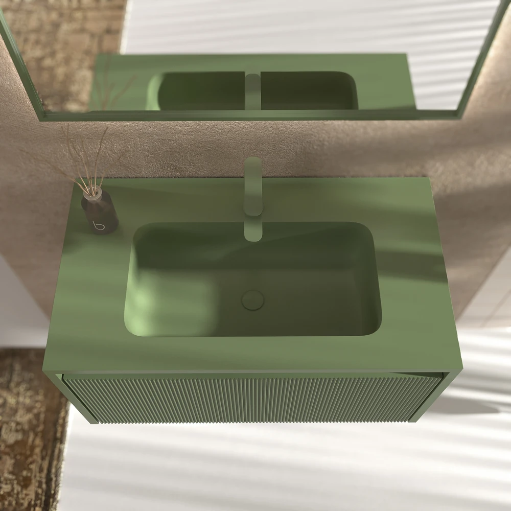 VAROBATH mueble de bano suspendida 1 cajon VERDE RESEDA ral 6011 4.webp