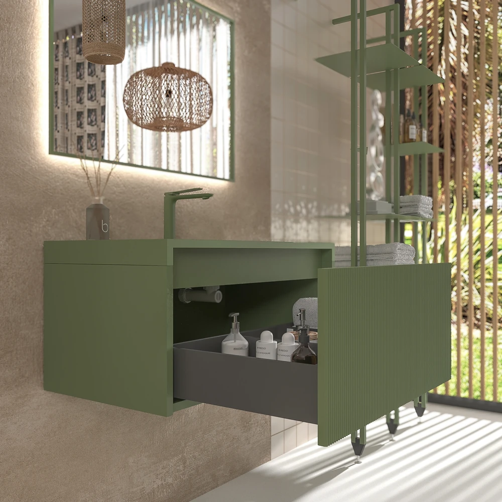 VAROBATH mueble de bano suspendida 1 cajon VERDE RESEDA ral 6011 5.webp