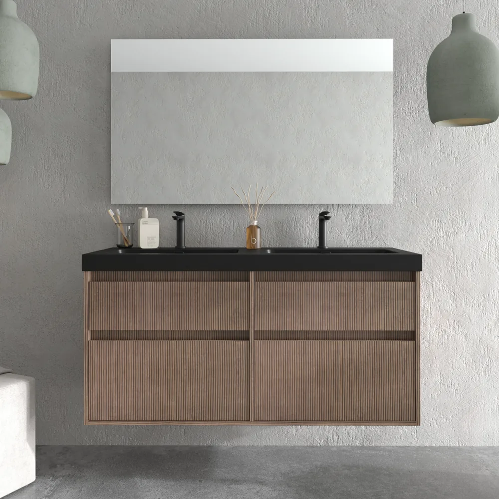 VAROBATH mueble de bano suspendido 4 cajones YOKO bastilla negro 2.webp