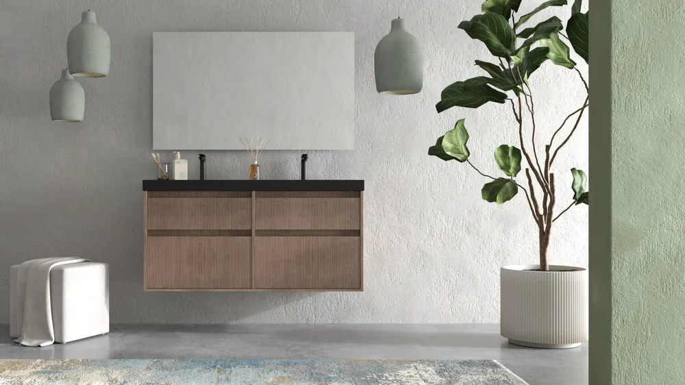 VAROBATH mueble de bano suspendido 4 cajones YOKO bastilla negro 4.webp