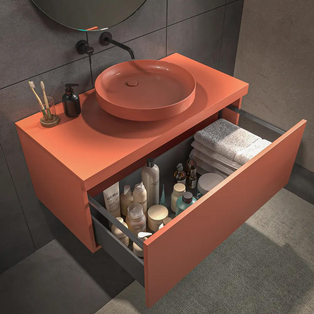 VAROBATH mueble suspendido 1 cajon TESIS narajan salmon.webp