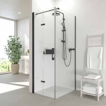 Varobath mampara SINTESIS 1 fijo 1 puerta plegable negro5.jpg
