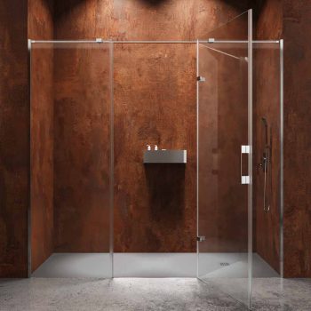 Varobath mampara de ducha SILEX 2 fijos 1 puerta abatible cromo1.jpg