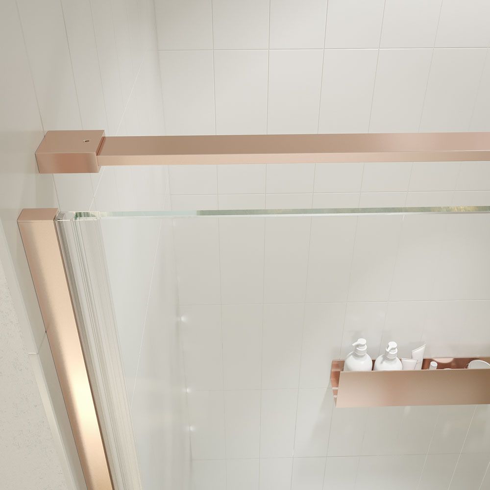 Varobath mampara ducha OPEN 1 fijo puerta abatible ORO ROSA 3.jpg