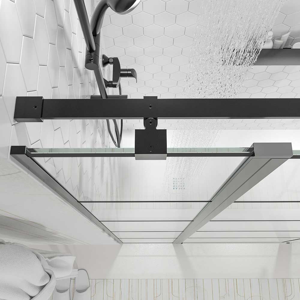 Varobath mampara ducha OPEN 2 fijos 1 puerta decorado industrial negro 6.jpg