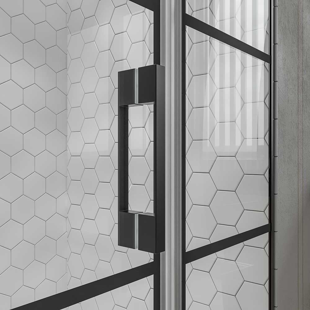 Varobath mampara ducha OPEN 2 fijos 1 puerta decorado industrial negro 8.jpg