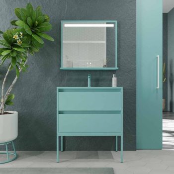 Varobath mueble bano con patas SMILE 2 cajones TURQUESA PASTEL.jpg