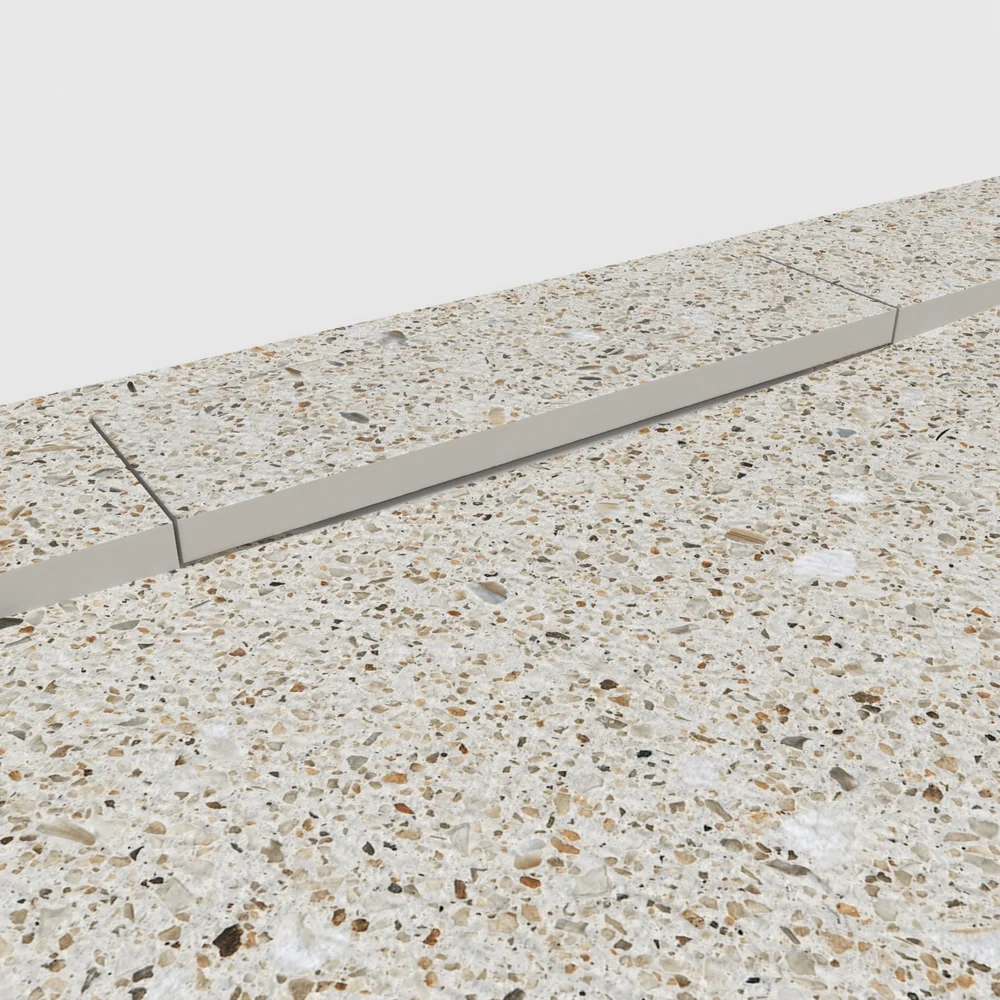 plato ducha plaster 3d terrazo concrete detalle.webp