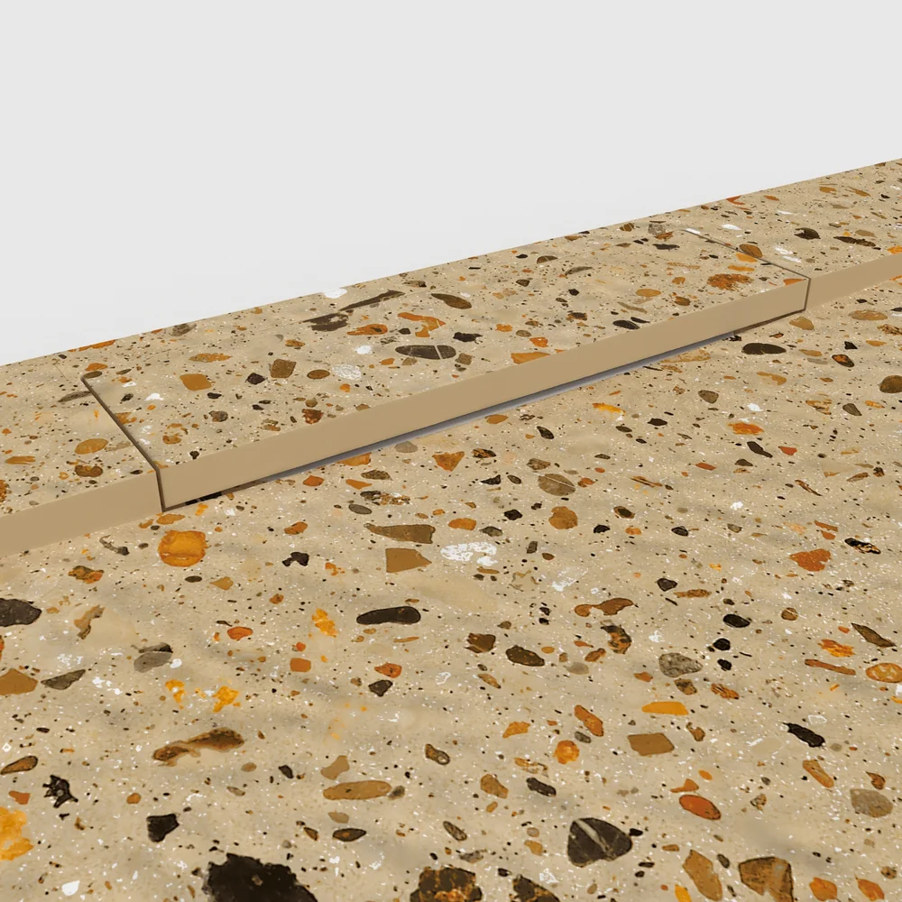 plato ducha plaster 3d terrazo fractilio detalle.webp