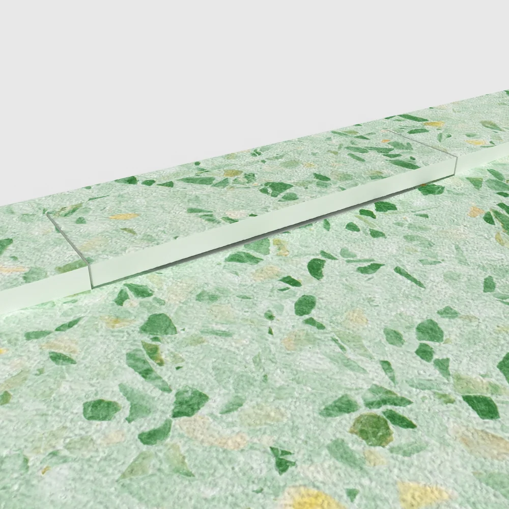 plato ducha plaster 3d terrazo pulvirama detalle.webp