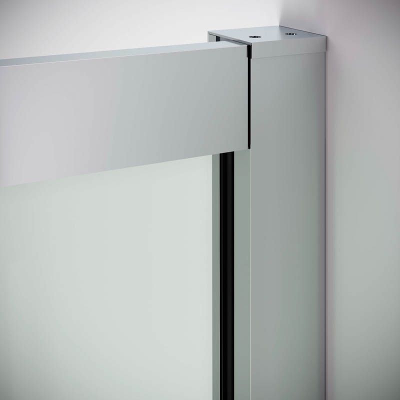 Mampara de ducha frontal 1 fijo- 2 puertas abatibles con tratamiento anti-cal. VISION AVANT