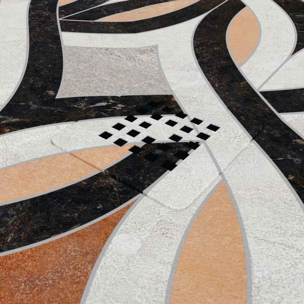 18 Plato de ducha resina Art Deco textura pizarra antikes
