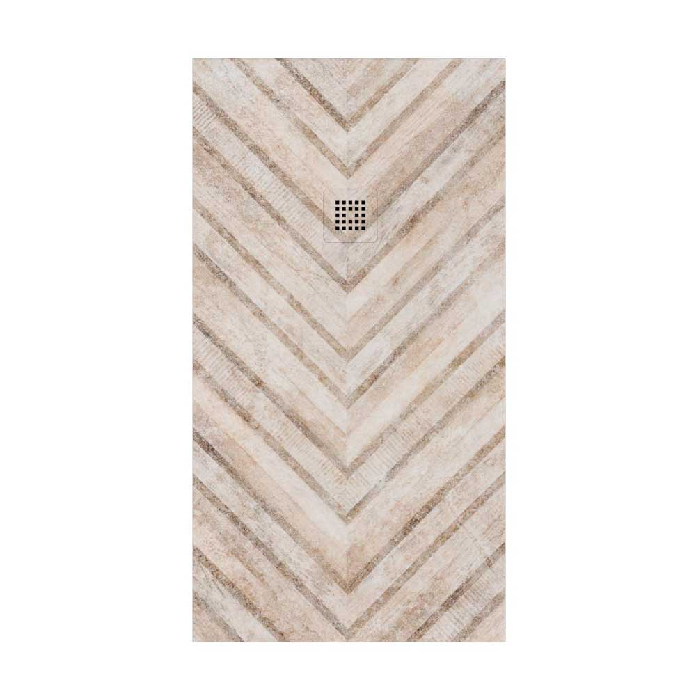 25 Plato de ducha resina Art-Deco textura pizarra Hall