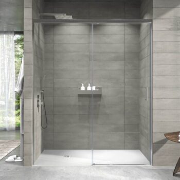 VAROBATH mampara de ducha NOVUM frontal 1 fijo 1 puerta corredera INOX1.jpg