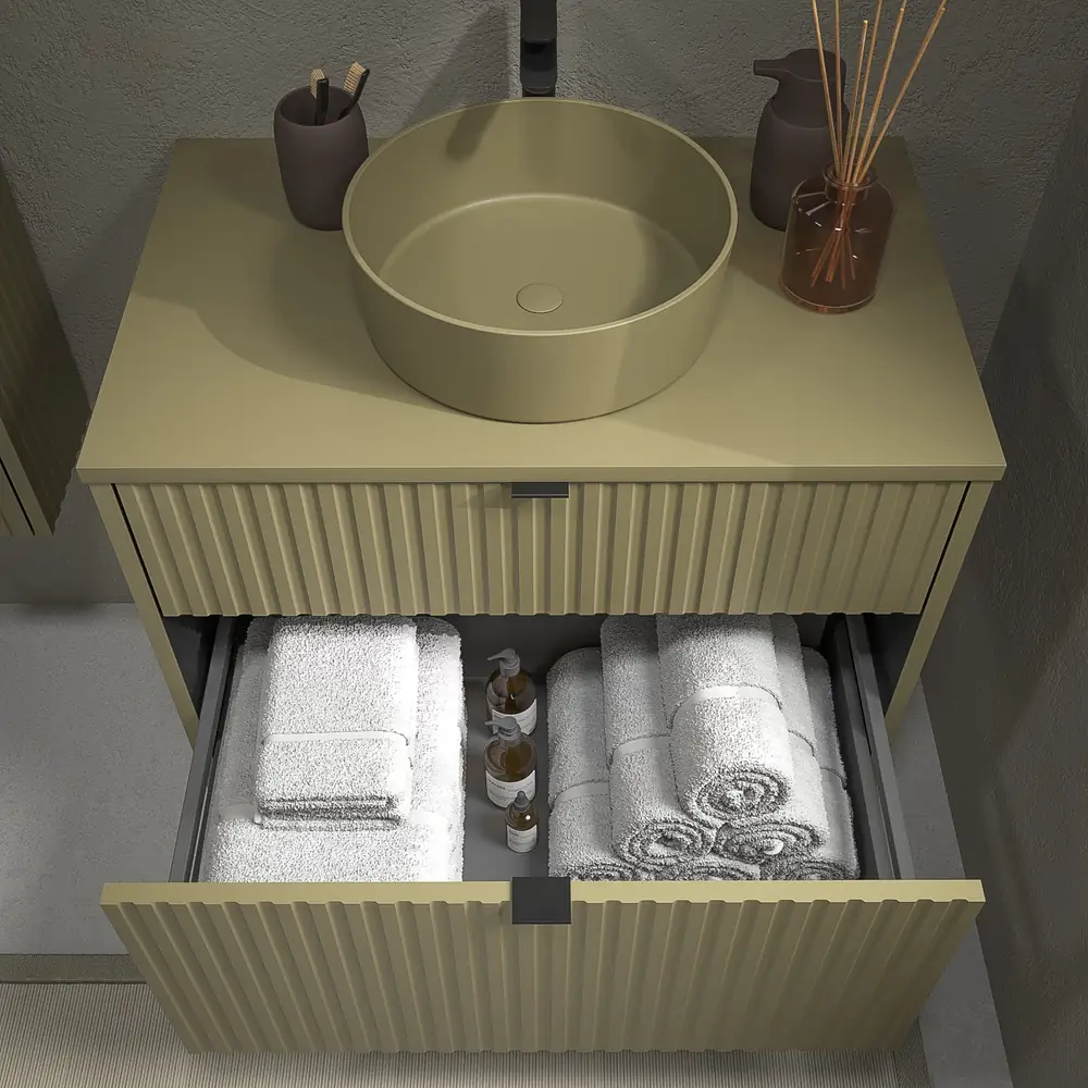 VAROBATH mueble bano suspendido 2 cajones TREX verde cana ral 6013 5.webp