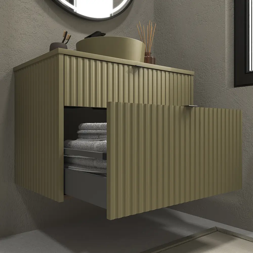 VAROBATH mueble bano suspendido 2 cajones TREX verde cana ral 6013 6.webp