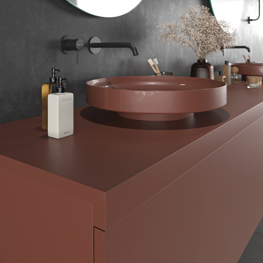 VAROBATH mueble de bano TESIS suspendido 3 cajones cobre perlado.webp