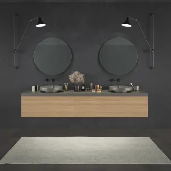VAROBATH mueble de bano TESIS suspendido 3 cajones nogal bohemia 3.webp