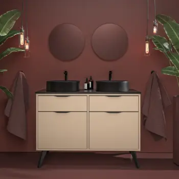 VAROBATH mueble de bano con patas KLUM 4 cajones moka 1019 2.webp