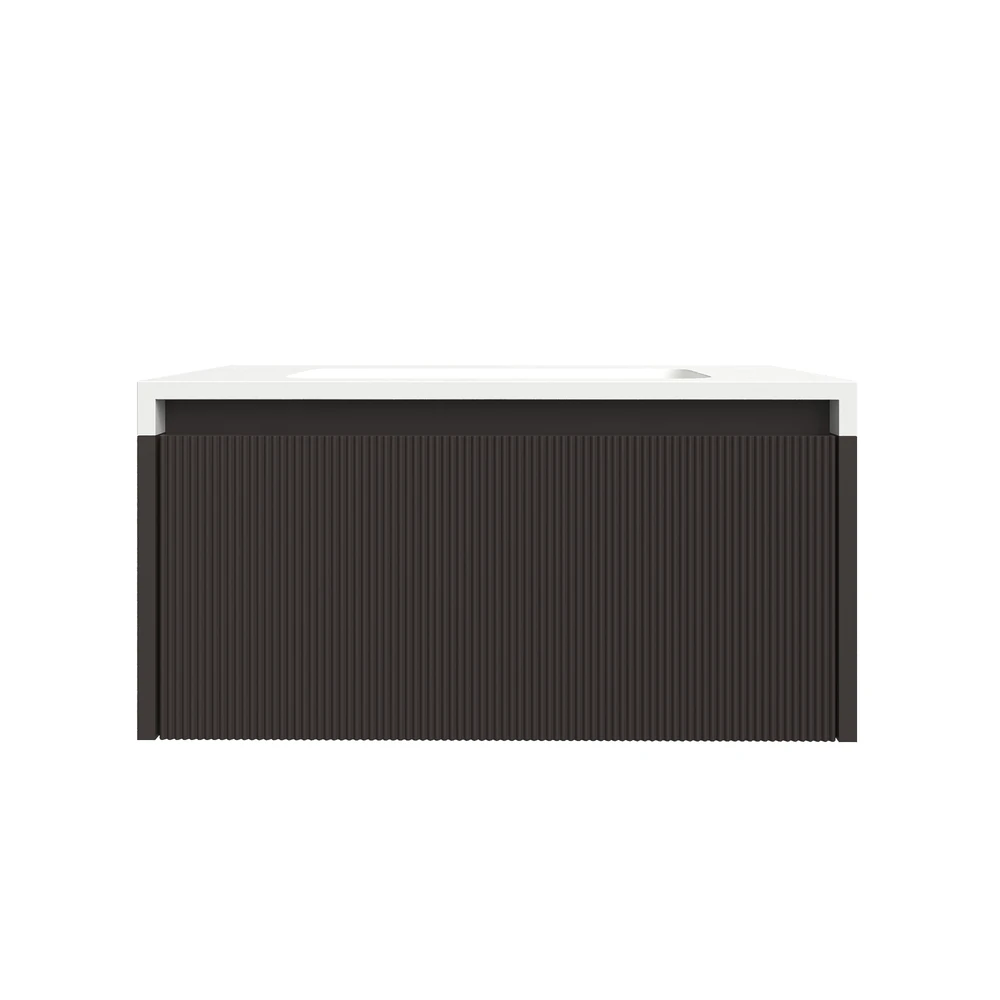 VAROBATH mueble de bano suspendido 1 cajon BINARIO marron grisaceo ral 8012.webp