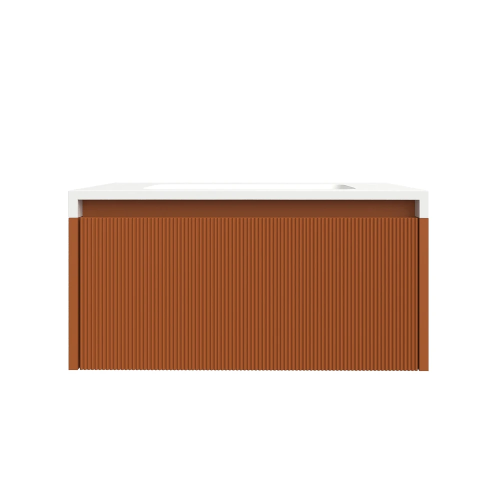 VAROBATH mueble de bano suspendido 1 cajon BINARIO pardo naranja ral 8023.webp
