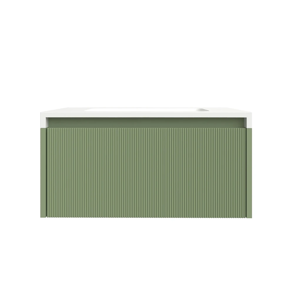 VAROBATH mueble de bano suspendido 1 cajon BINARIO verde palido ral 6021.webp