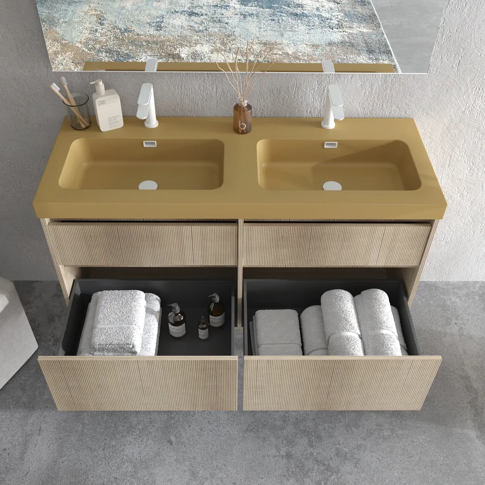 VAROBATH mueble de bano suspendido 4 cajones YOKO alcatrazo moka.webp