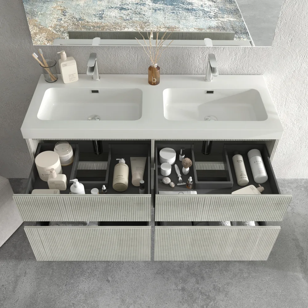 VAROBATH mueble de bano suspendido 4 cajones YOKO polar blanco 1 1.webp