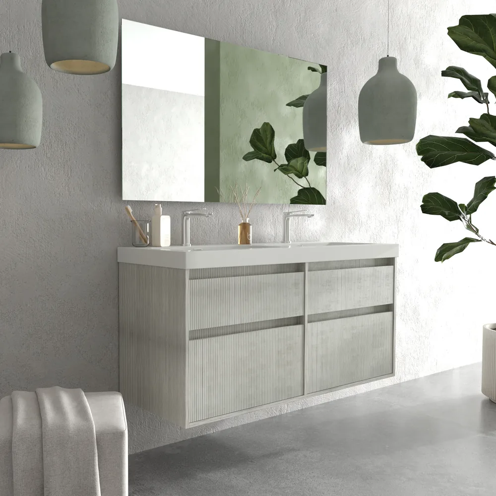 VAROBATH mueble de bano suspendido 4 cajones YOKO polar blanco 7.webp