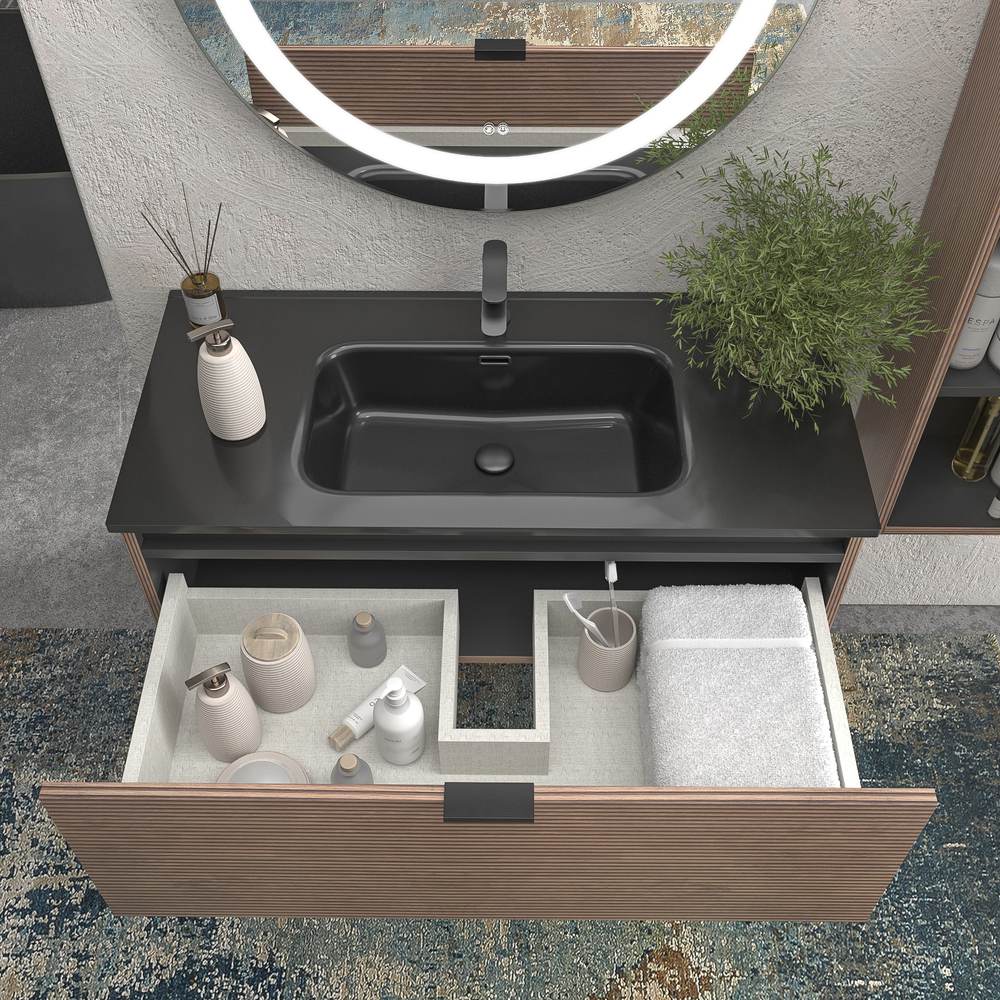VAROBATH mueble de bano suspendido SKIN 1 cajon BASTILLA con lavabo negro5.jpg