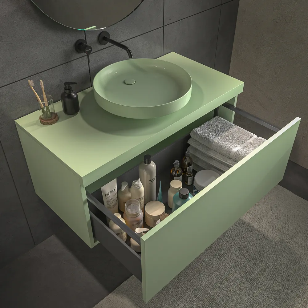 VAROBATH mueble suspendido 1 cajon TESIS verde blanquecino.webp