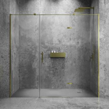 Varobath Mampara de ducha frontal 2 fijos 1 puerta abatible SILEX oro mate.jpg