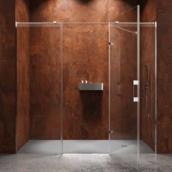 Varobath mampara de ducha SILEX 2 fijos 1 puerta abatible cromo1.jpg