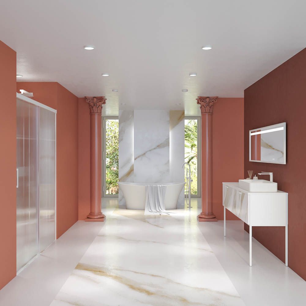 Varobath mueble baño GRATE calacatta gold con patas