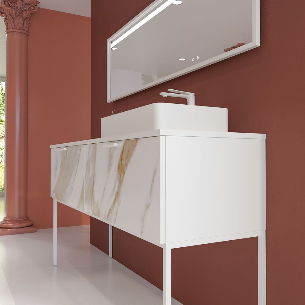 Varobath mueble baño GRATE calacatta gold con patas1