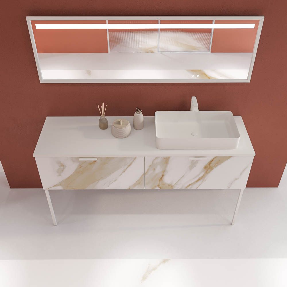 Varobath mueble baño GRATE calacatta gold con patas3