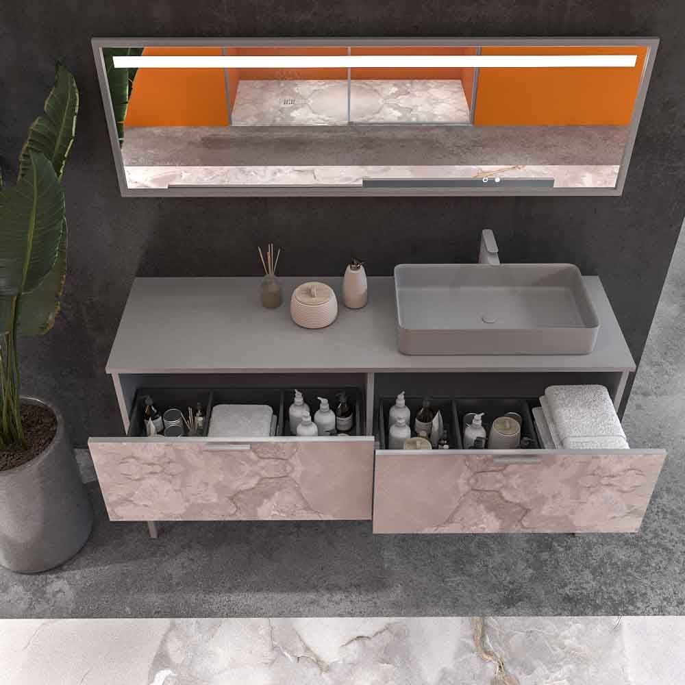 Varobath mueble baño GRATE onix gris con patas2