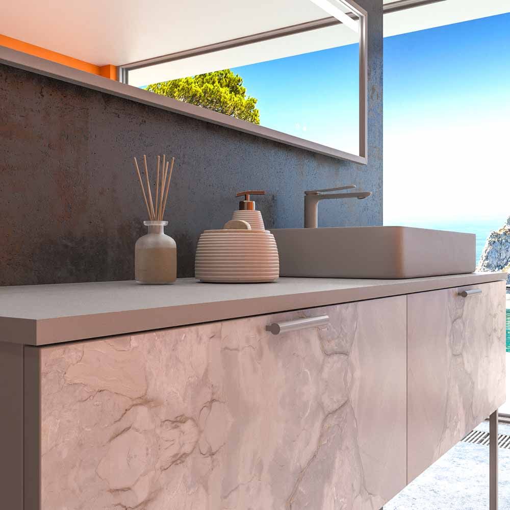 Varobath mueble baño GRATE onix gris con patas4