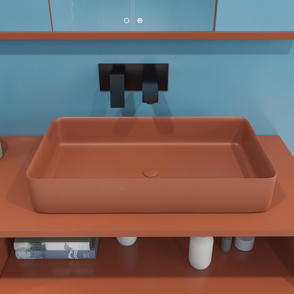 Mueble de baño ELEN con patas 1 cajón - 1 balda inferior GRIS PERLA / ORO MATE
