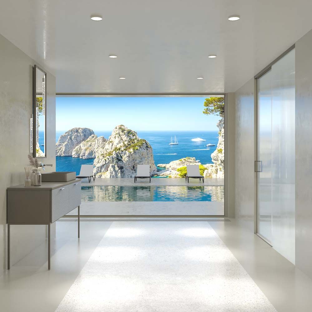 Mueble de baño ELEN con patas 1 cajón - 1 balda inferior GRIS PERLA / ORO MATE