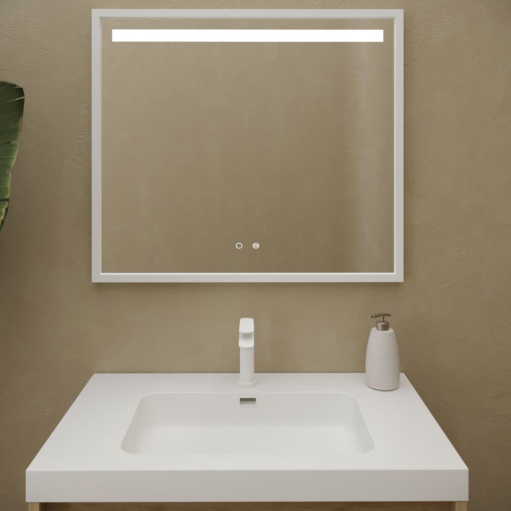 Mueble de baño con patas 2 cajones SMILE con lavabo Solid Surface ROJO BEIGE